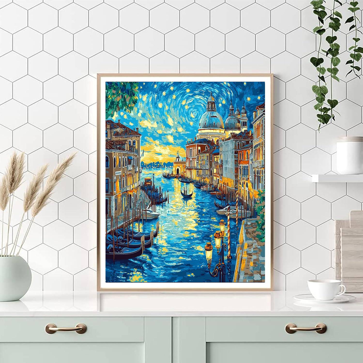 Vincent Van Gogh Inspired Venetian Vibrance  Numbered Painting Kits