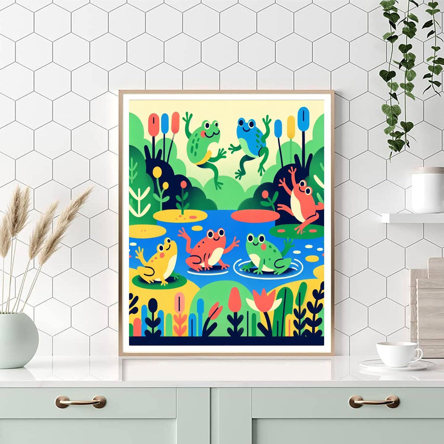 Friendly Frog Fun Paint By Number