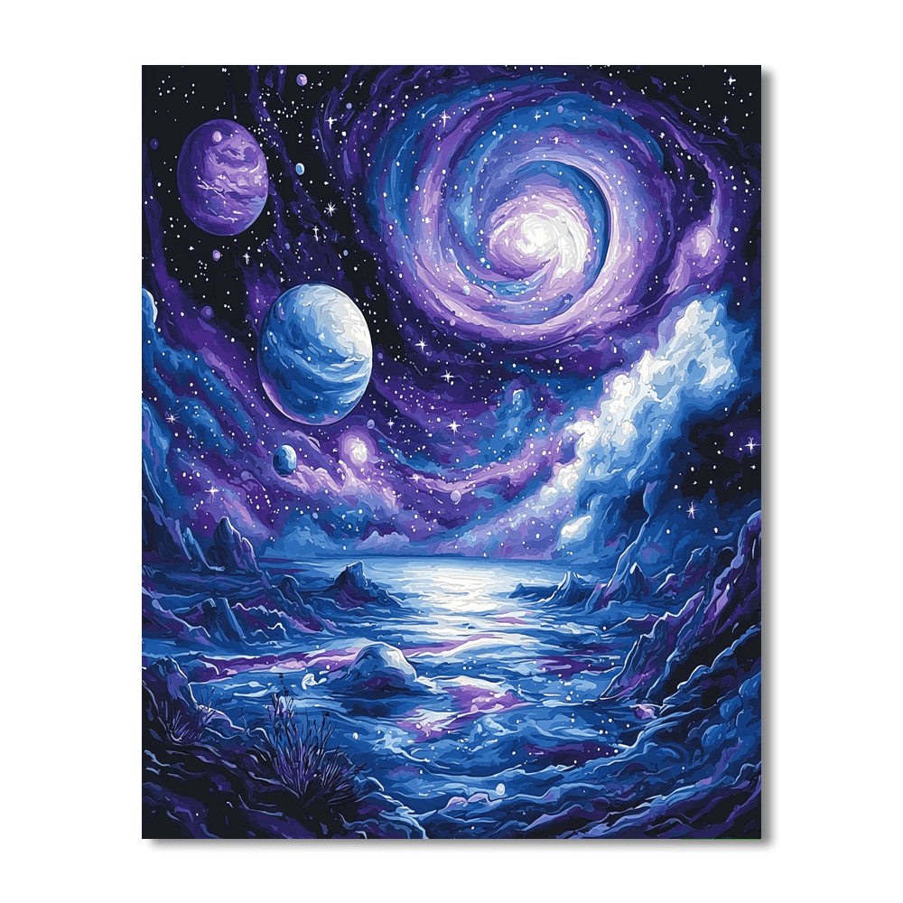 Salvador Dalí Inspired Journey Through The Stars  Painting By Numbers Kit