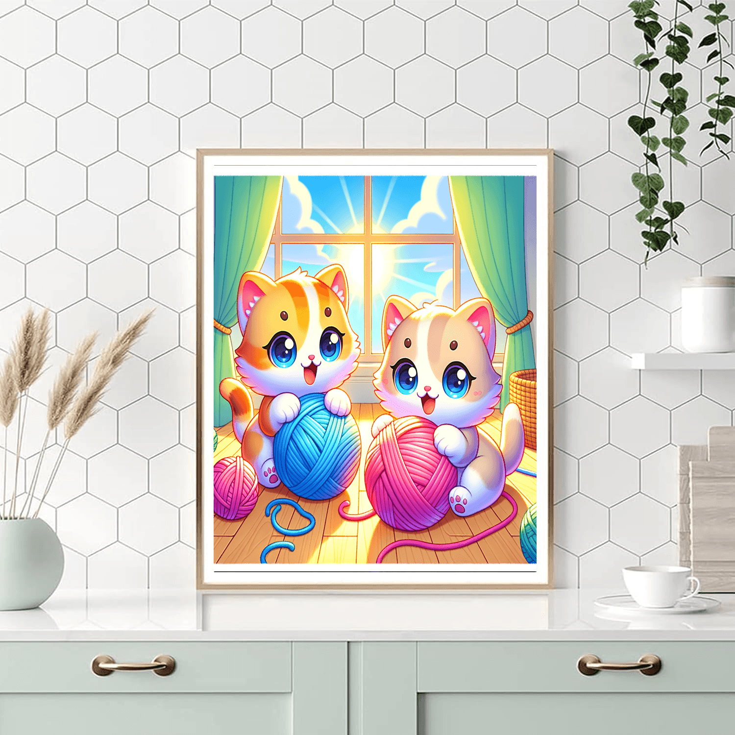 Adorable Kitten Playground Numbered Painting Kits