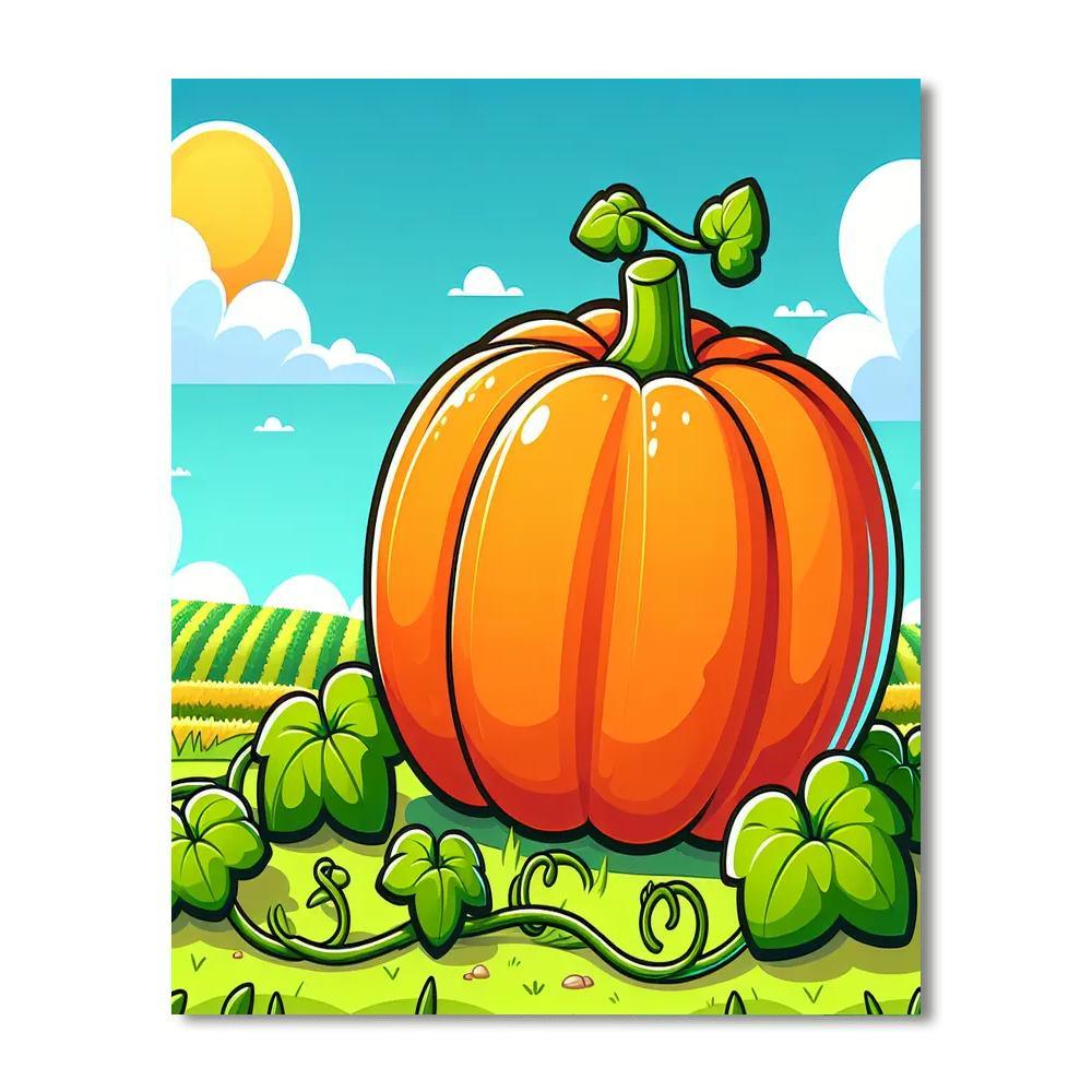 Gigantic Pumpkin Painting By Numbers Kit