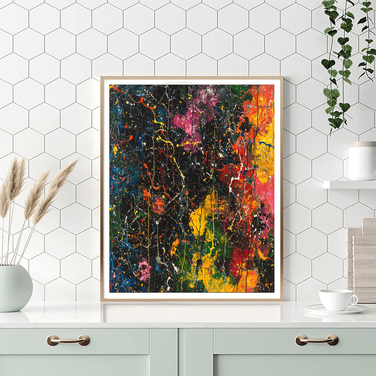 Jackson Pollock Inspired Abstract Equinox  Paint By Numbers Kits