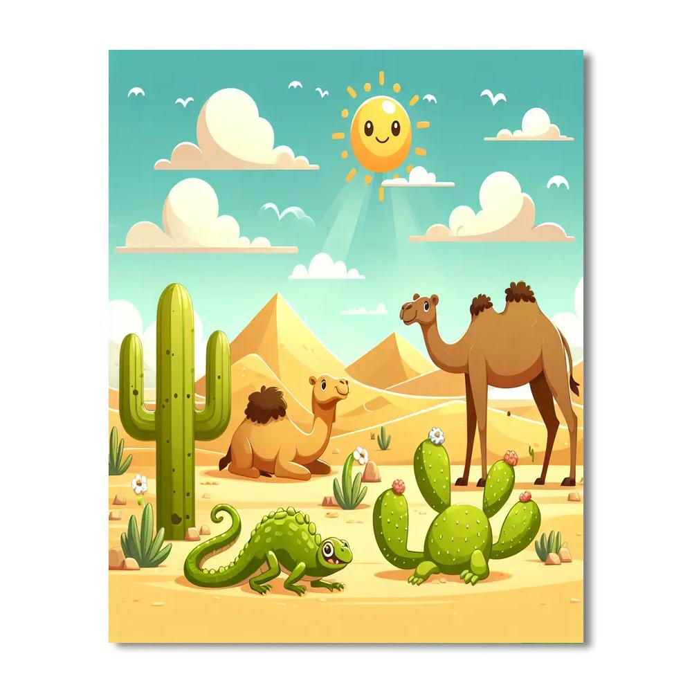 Delightful Desert Adventure Painting By Numbers Kit