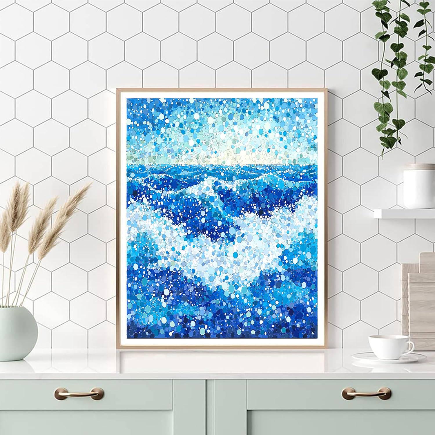 Georges Seurat Inspired Symphony Of The Sea  Number Painting