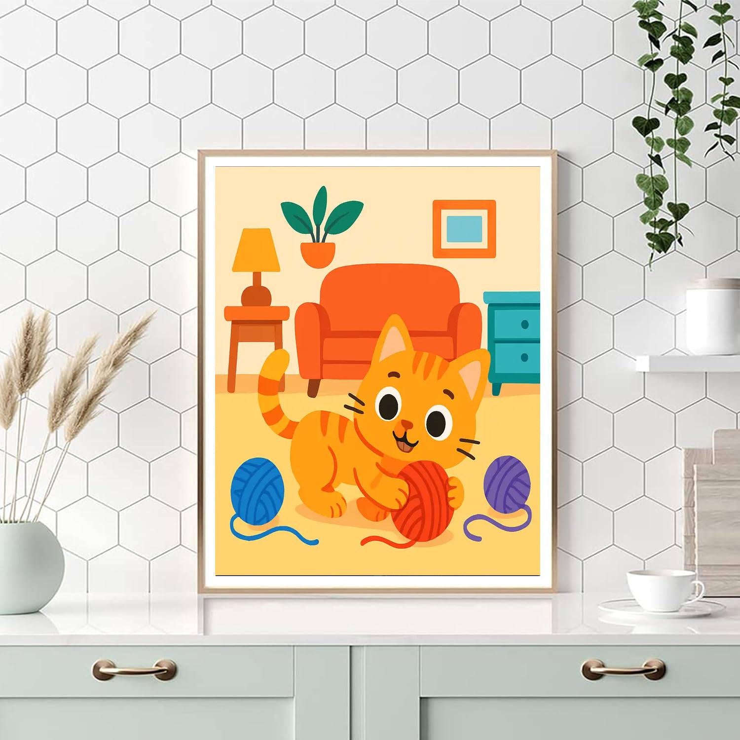 Cuddly Cat Kingdom Numbered Painting Kits