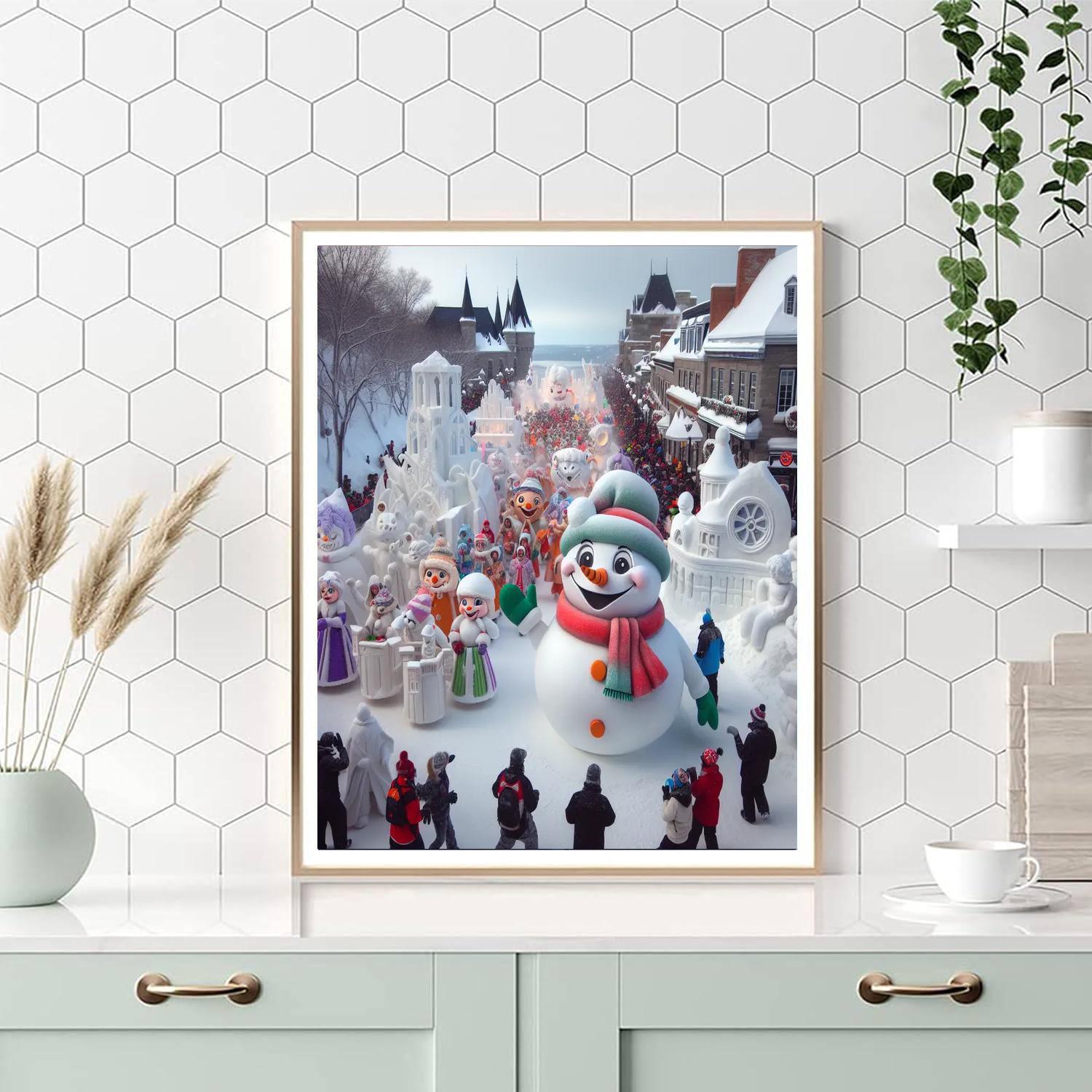 Winter Carnival In Quebec - Canada Number Painting