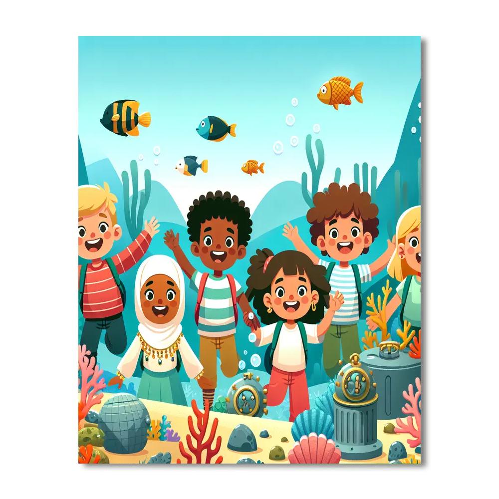 Underwater Explorer's Dream Paint By Color