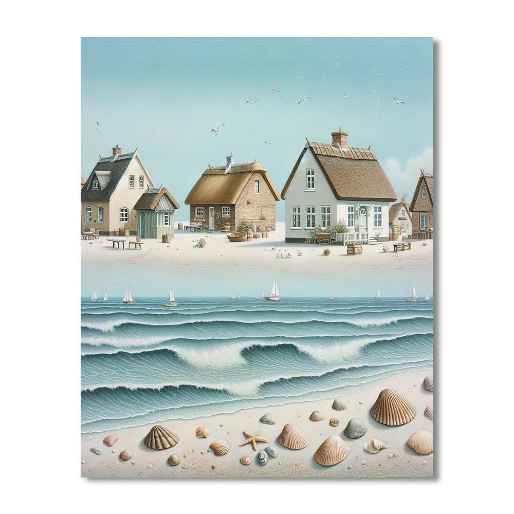 Seaside Cottages Serenity Paint By Numbers Kits