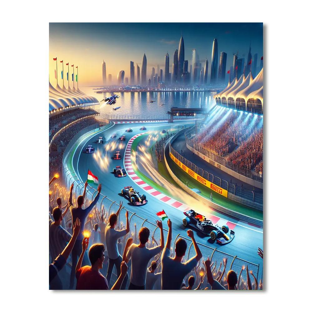 Yas Marina Circuit Abu Dhabi - Uae Painting Number Kit
