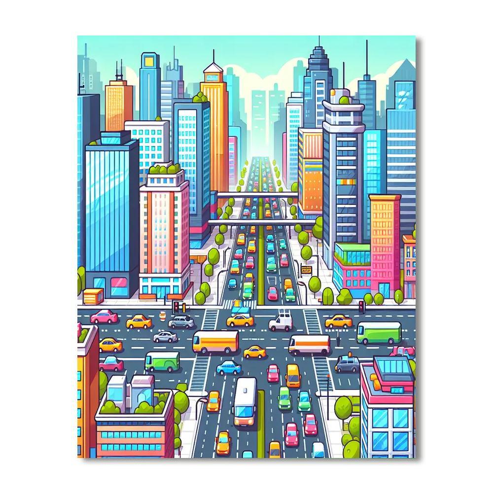 Cityscapes And Skyscrapers Paint By Numbers Kits