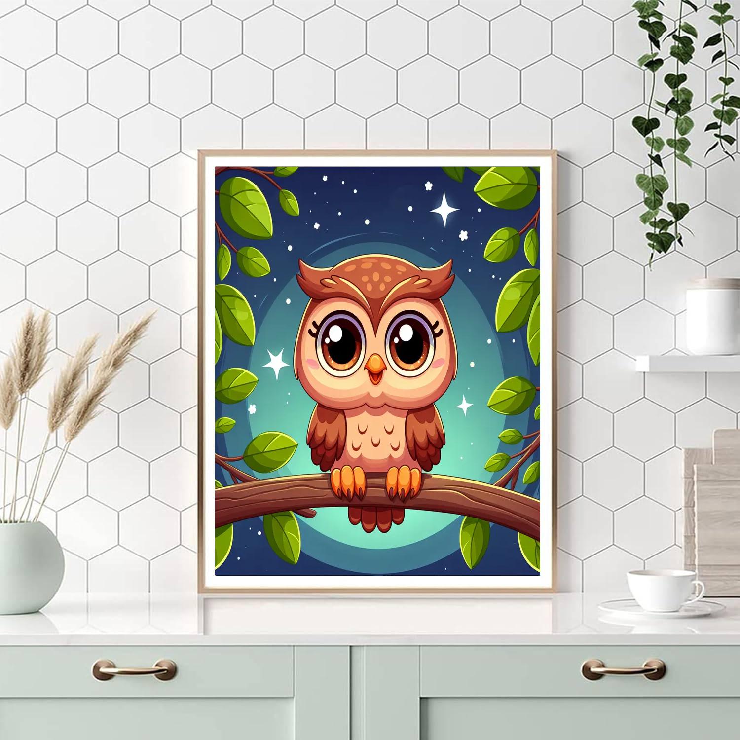 Clever Owl Numbered Painting Kits