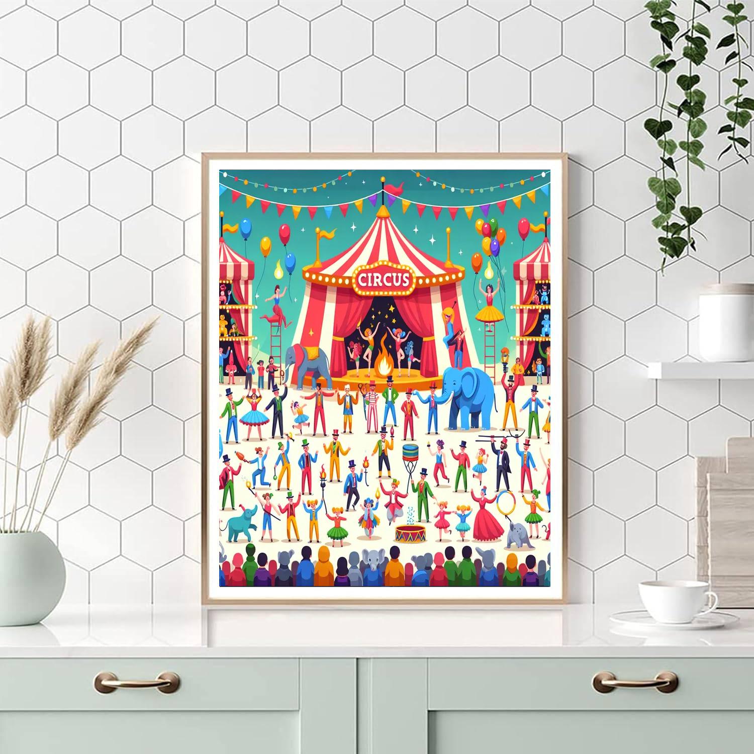 Circus Celebration Carnival Paint By Color