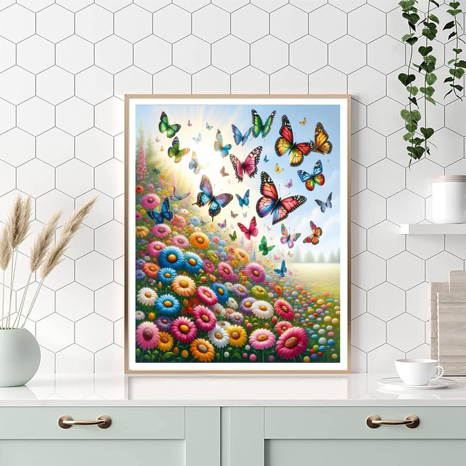 Dancing Butterflies In The Meadow Paint By Number