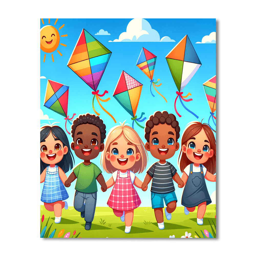 Colorful Kite Flying Festival Paint By Numbers