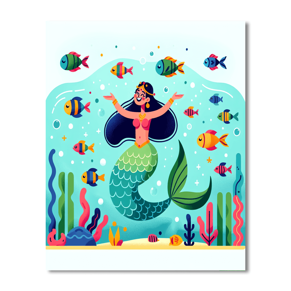 Mermaid's Ocean World Paint By Color
