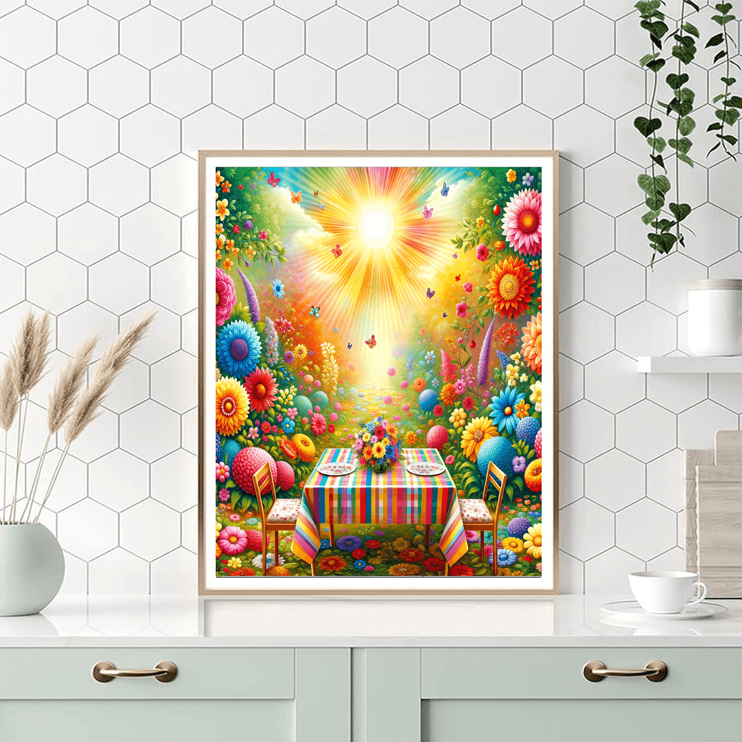Joyful Rainbow Garden DIY Paint By Numbers