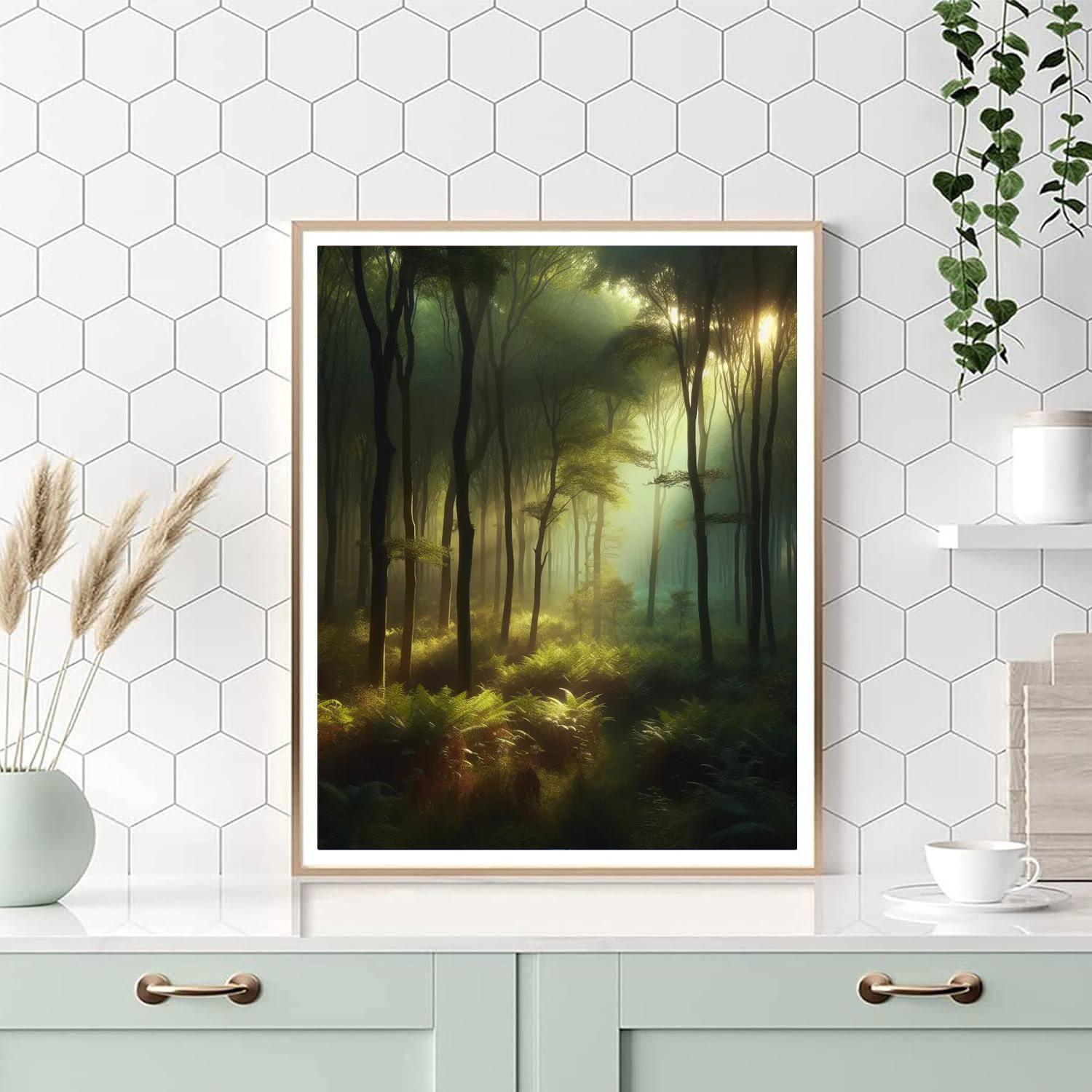 Whispering Woods At Dawn DIY Paint By Numbers