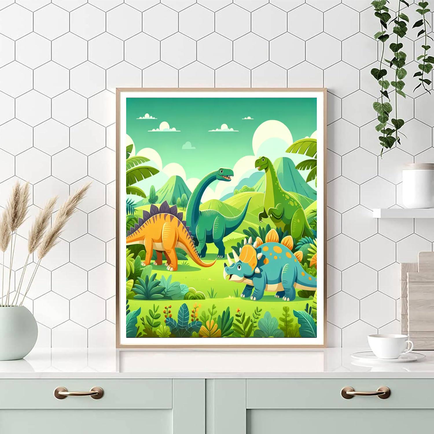 Dinosaurs And Friends Expedition Painting Number Kit
