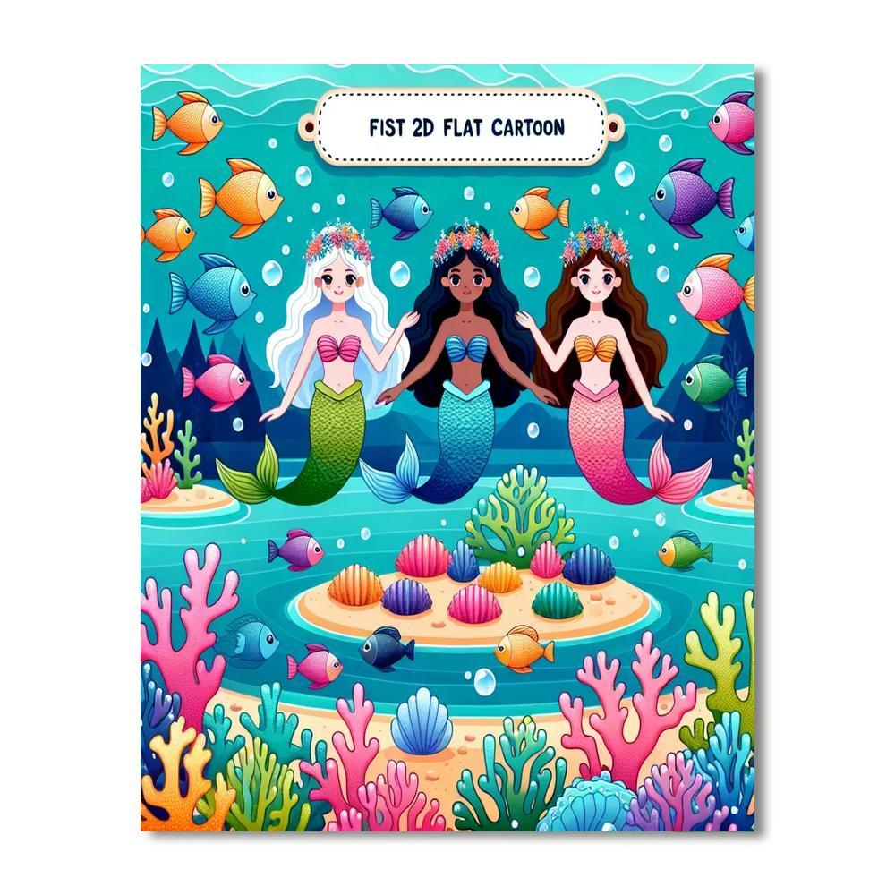 Undersea Mermaid Ball Paint By Color