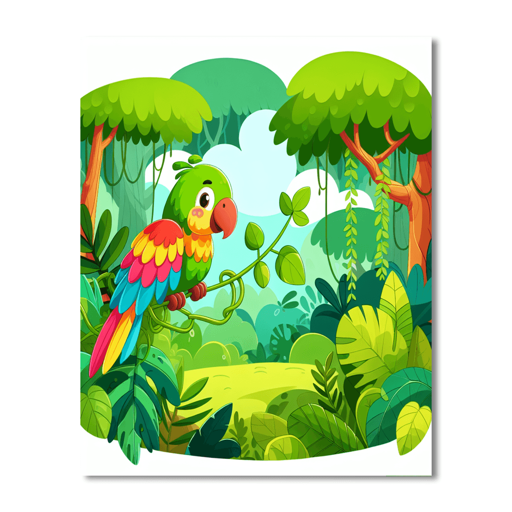 Jungle Safari Exploration Paint By Numbers Art
