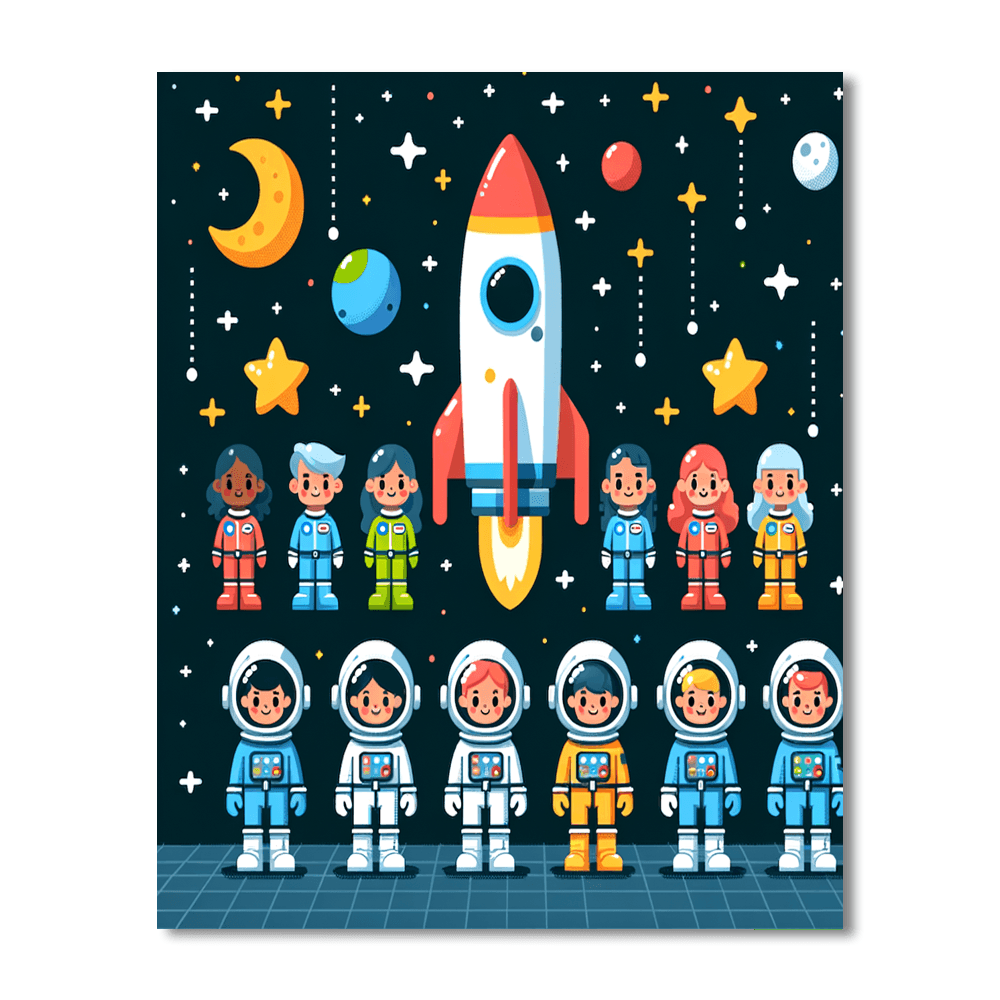 Space Explorer Journey Paint By Color