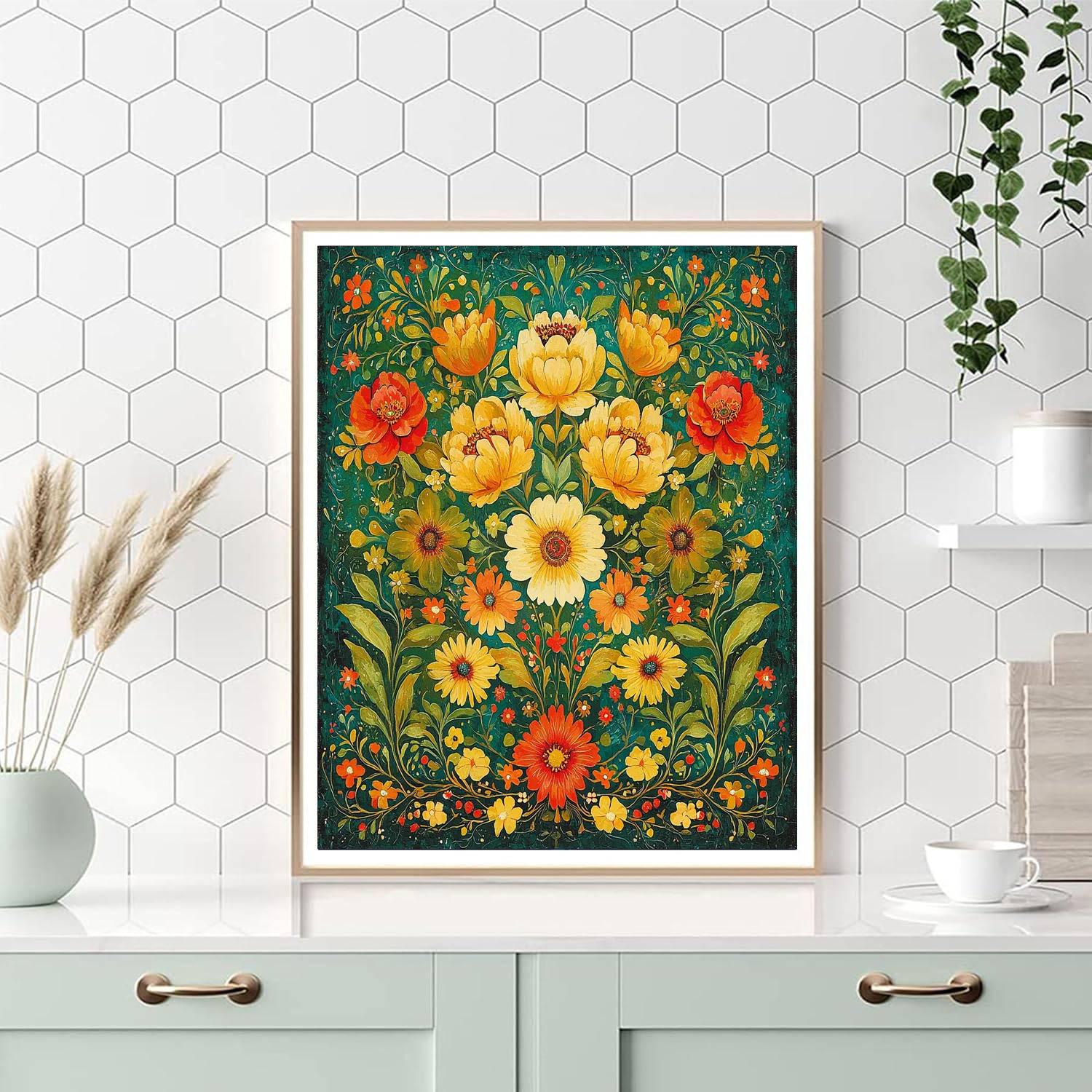 Frida Kahlo Inspired Vibrant Elements  Painting By Numbers Kit