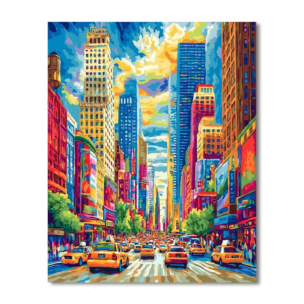 Edward Hopper Inspired Metropolitan Echoes  Number Painting