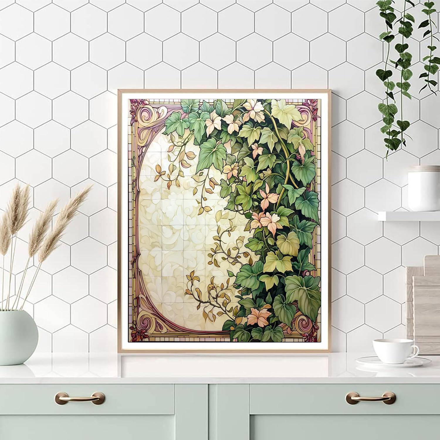 Alphonse Mucha Inspired Harmony In Botanical Rhythm  Paint By Numbers Kits