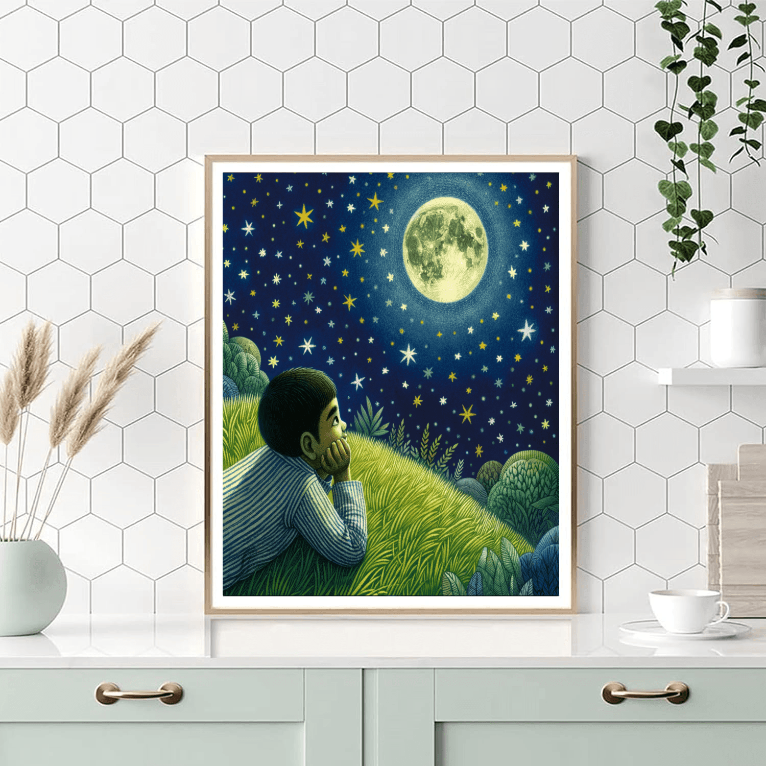 Dreamy Stargazer Number Painting