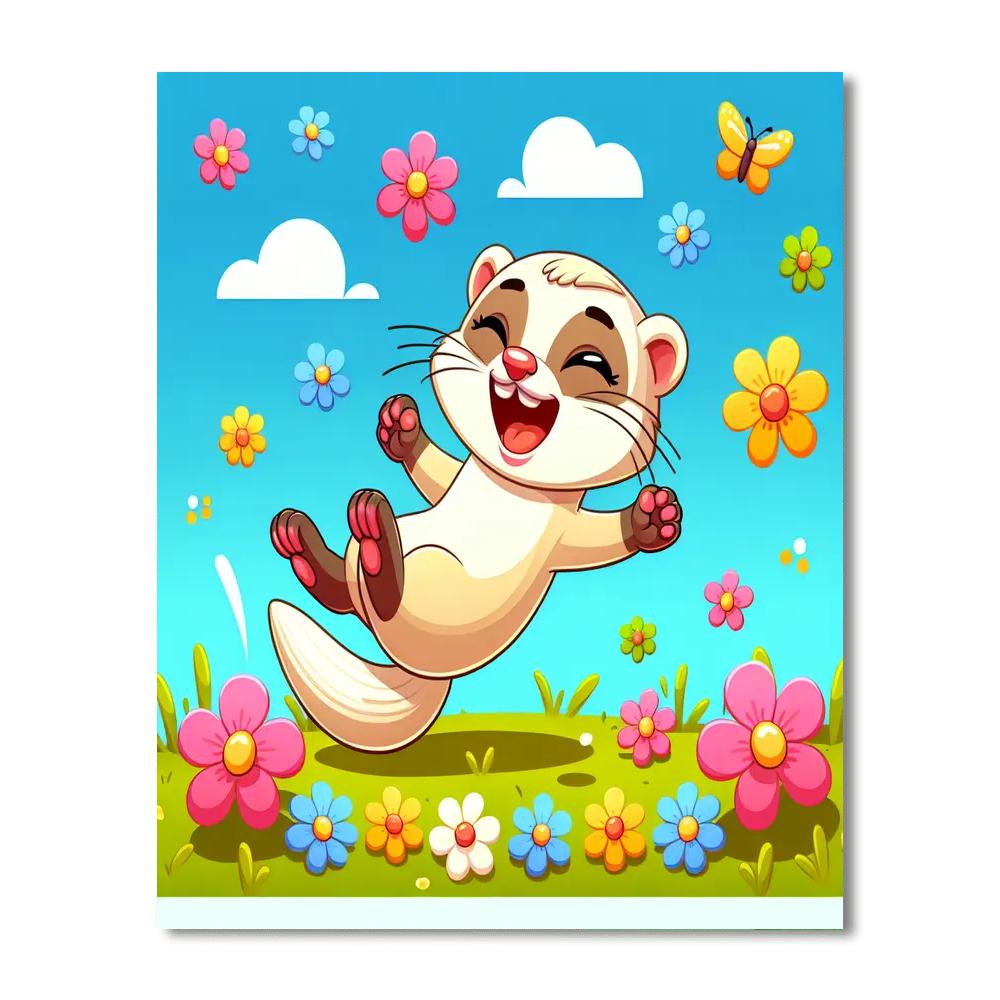 Funny Ferret Numbered Painting Kits