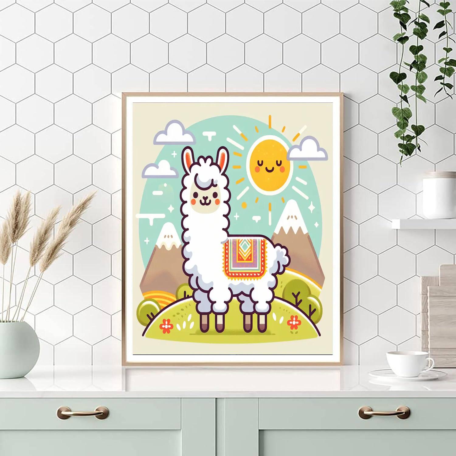 Fun Llama Painting By Numbers Kit