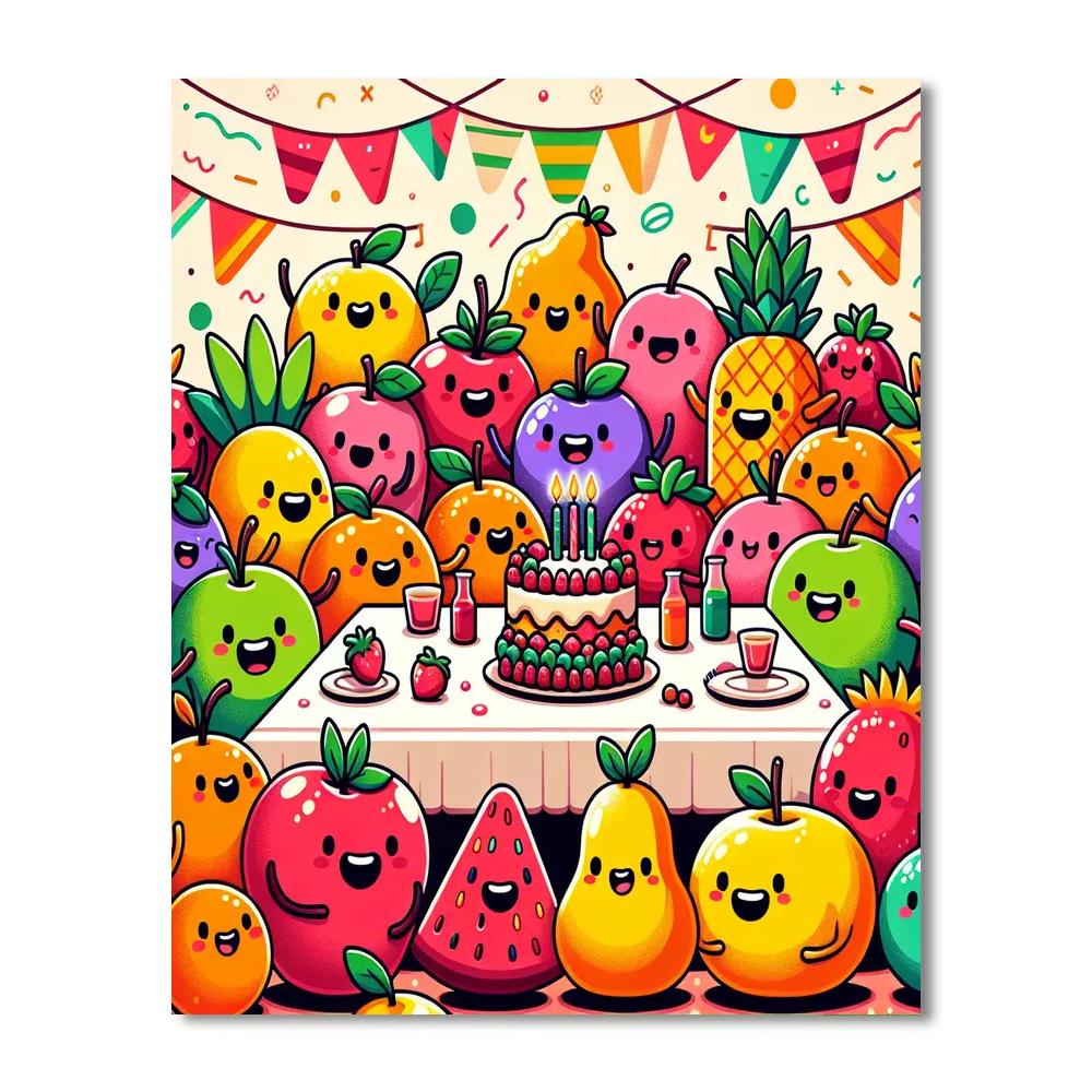 Sweet Fruit Fiesta Painting By Numbers Kit