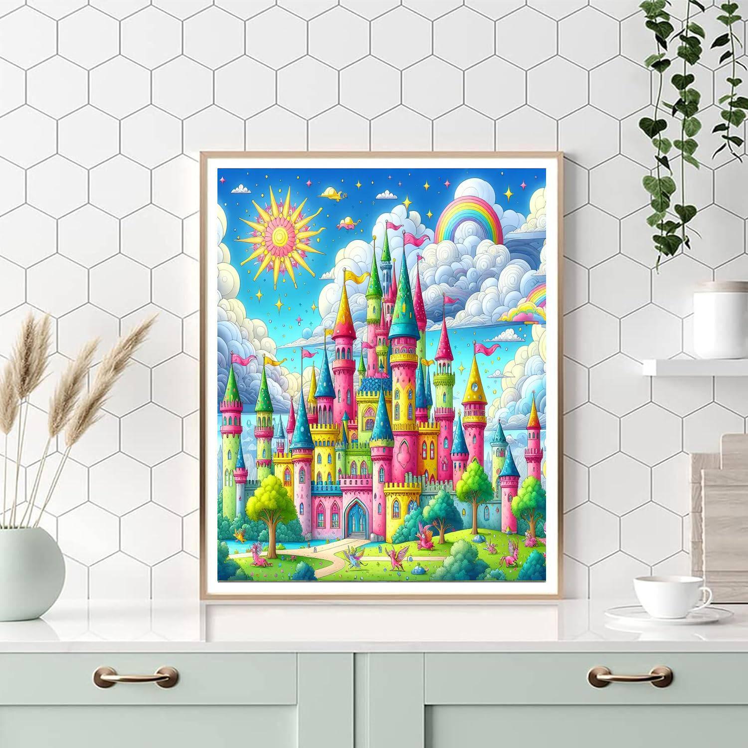 Whimsical Fantasy Castle DIY Paint By Numbers
