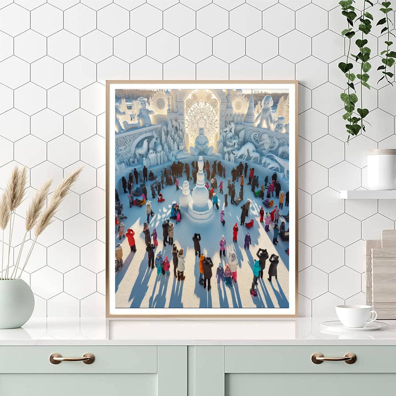 Harbin Snow Sculpture Art Expo Paint By Number