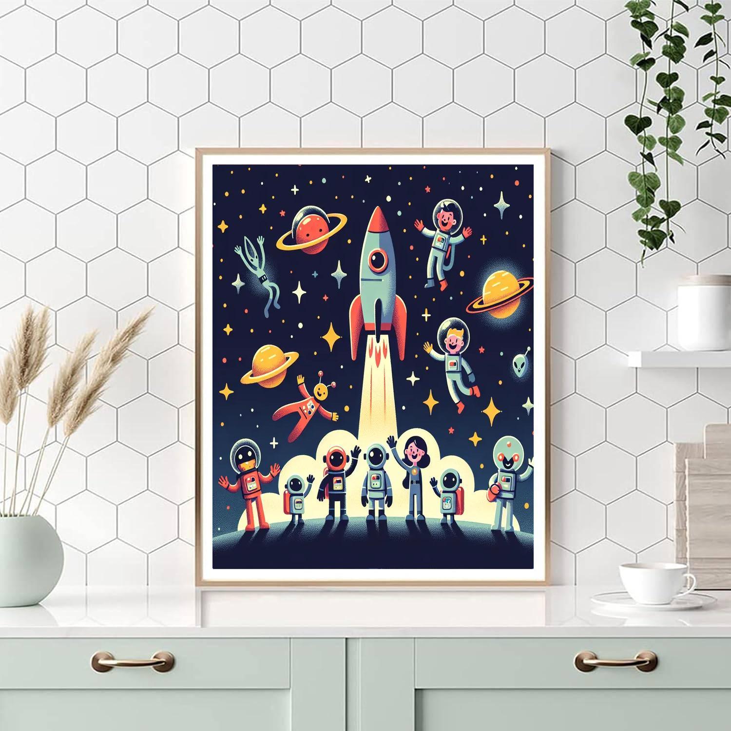 Galactic Space Quest Painting By Numbers Kit