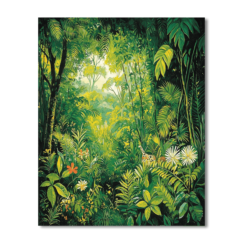 Henri Rousseau Inspired Rousseau's Jungle Adventure  Painting By Numbers Kit