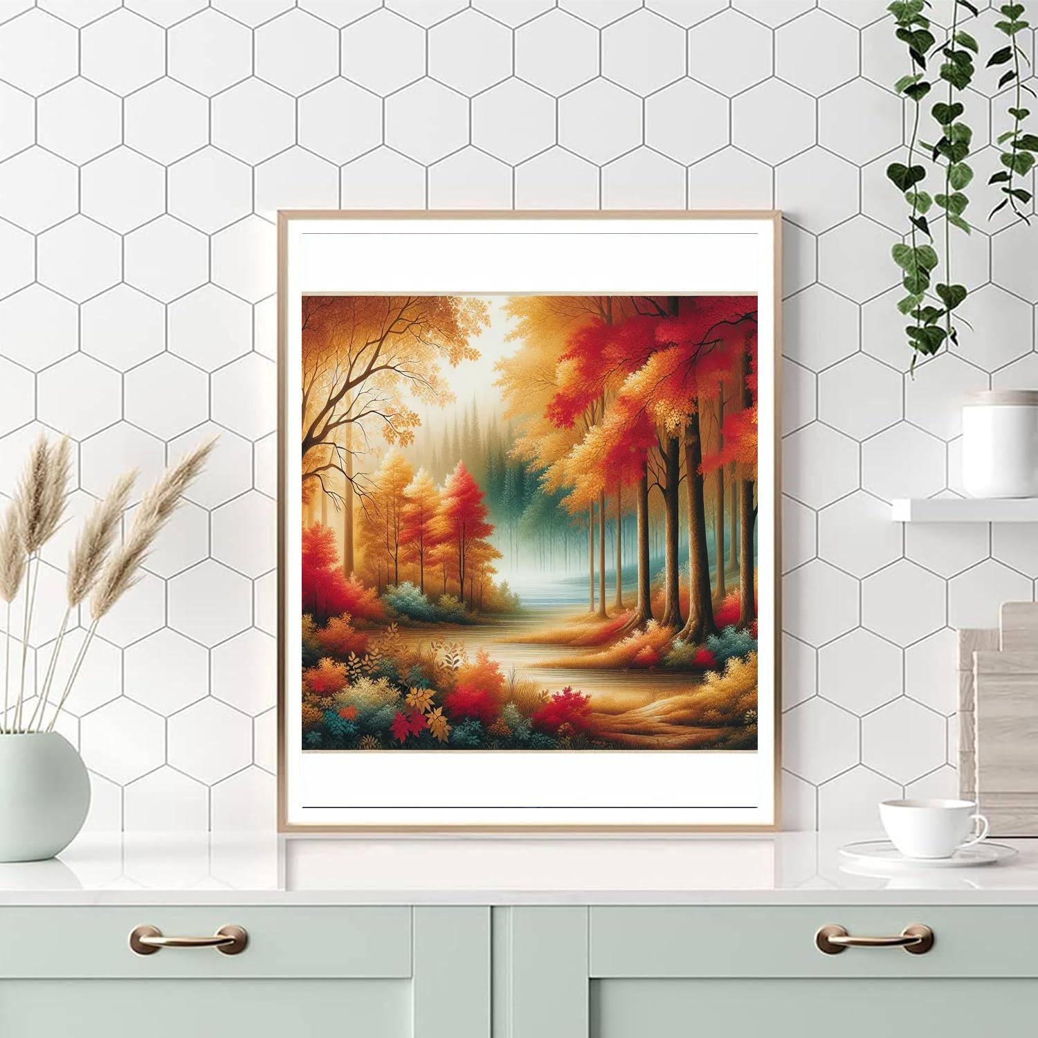 Calm Autumn Retreat Paint By Numbers Art