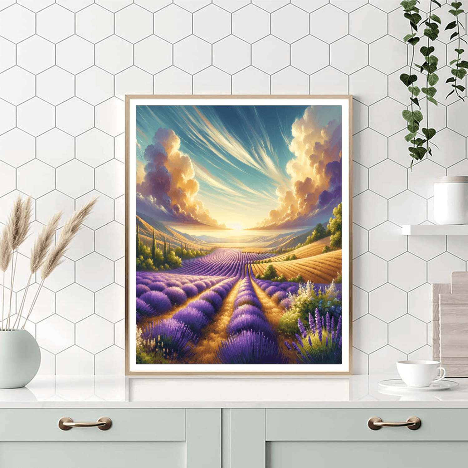 Rural Beauty Of Lavender Fields Paint By Numbers Kits