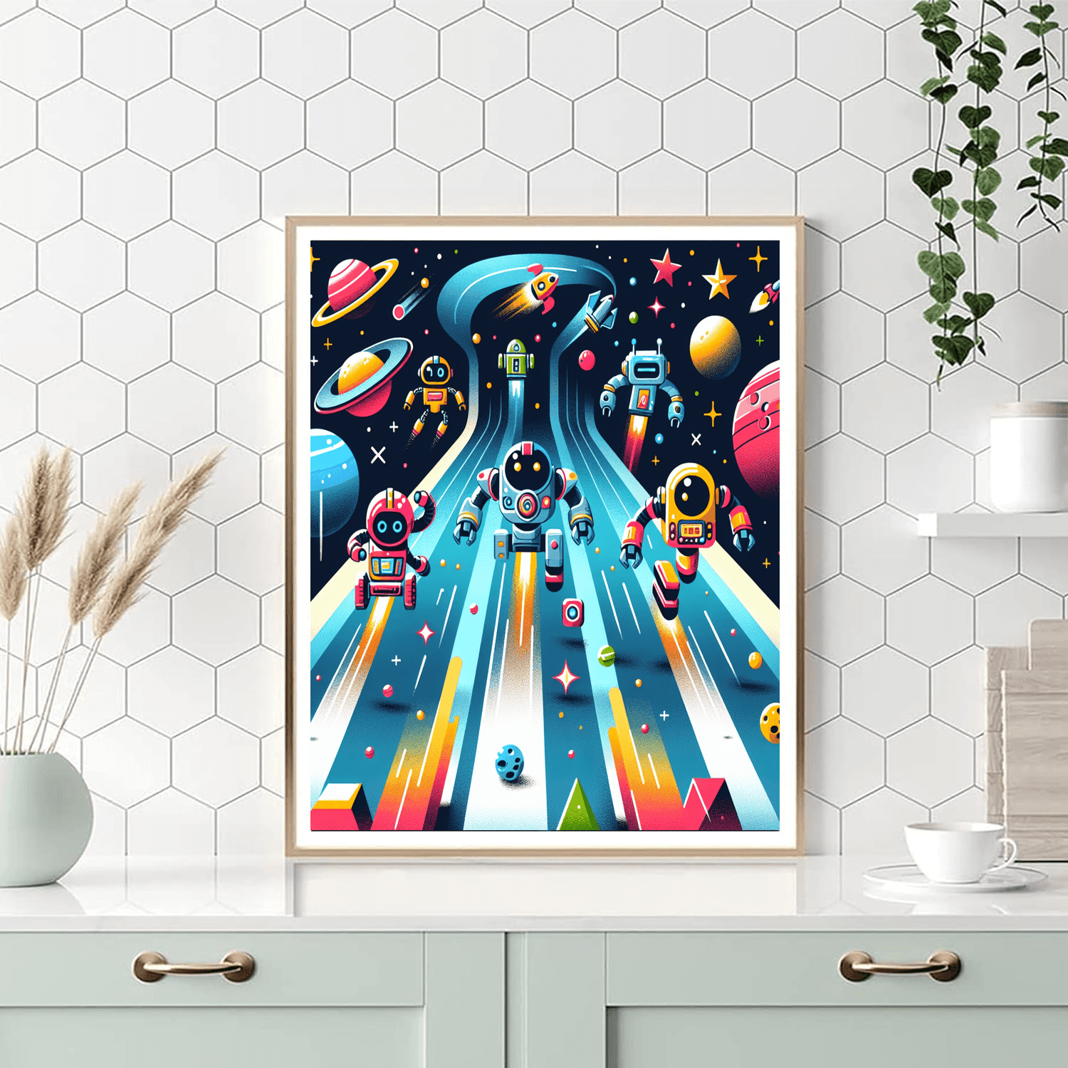 Cosmic Robot Racing Paint By Numbers Kits