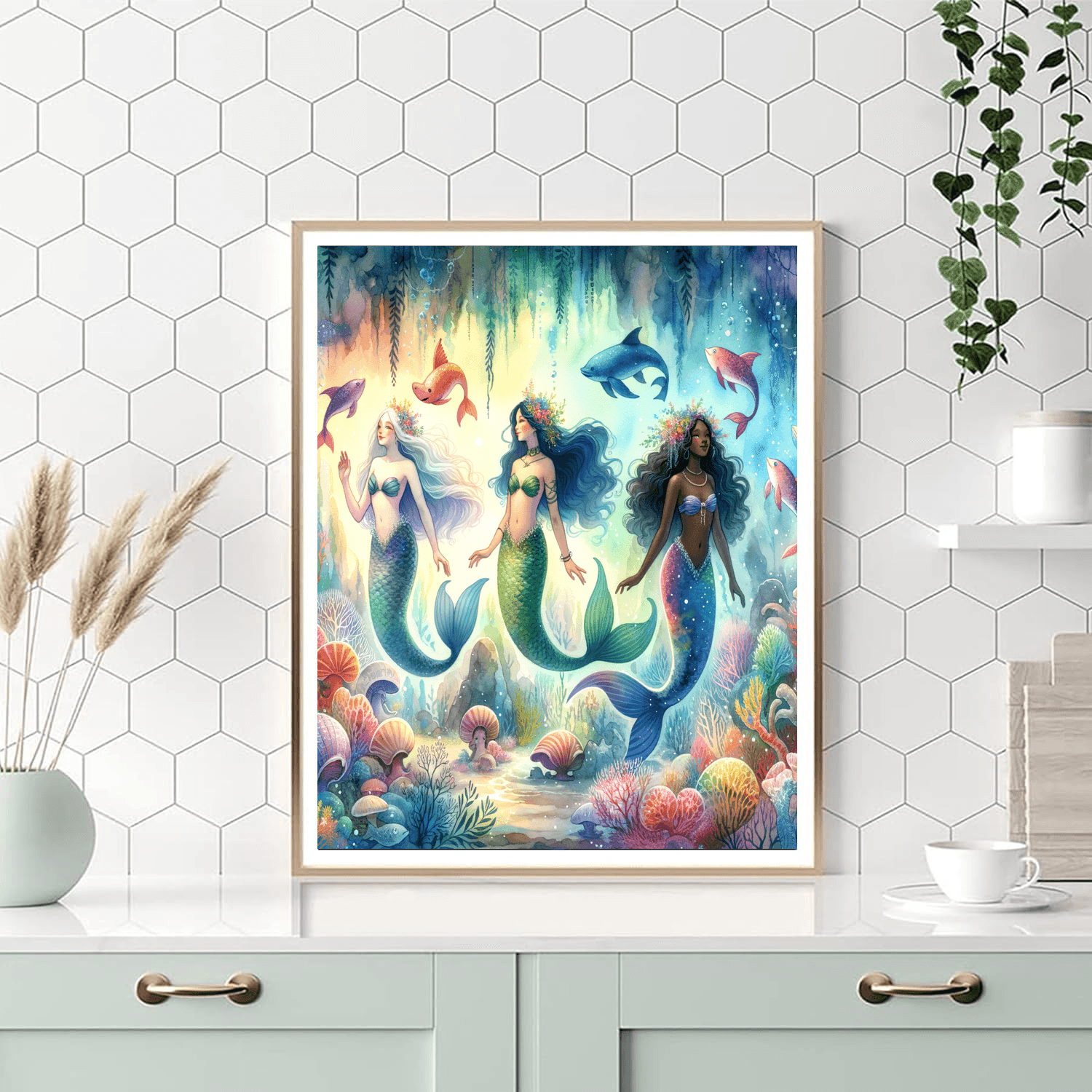 Enchanted Mermaid Cove Painting - DIY Painting By Numbers Kit