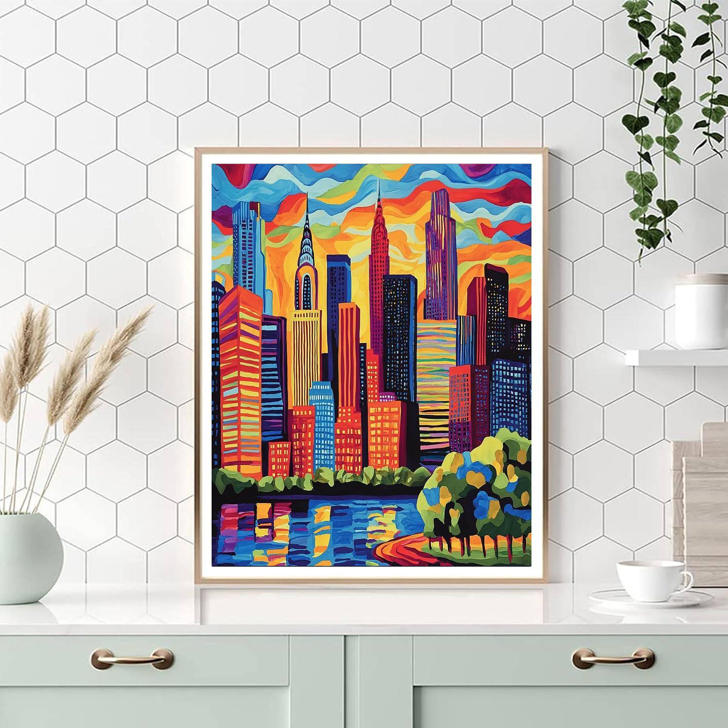 Fernand Léger Inspired City Pulse  Painting By Numbers Kit