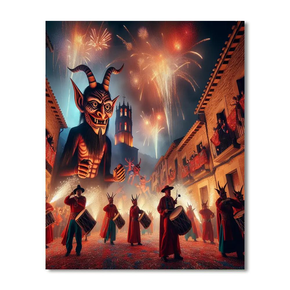 Patum De Berga - Spain Paint By Numbers Art