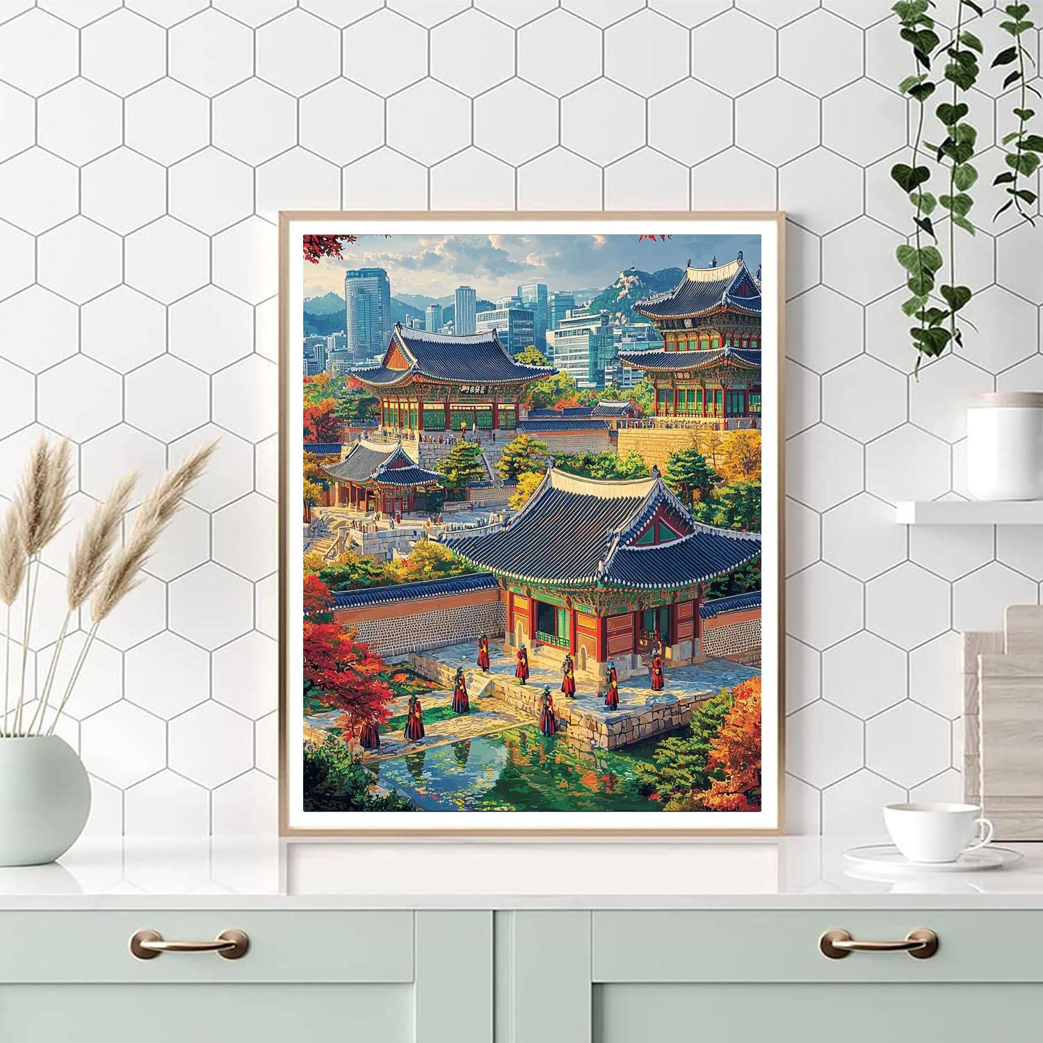 Gyeongbokgung Palace - Seoul, South Korea DIY Paint By Numbers