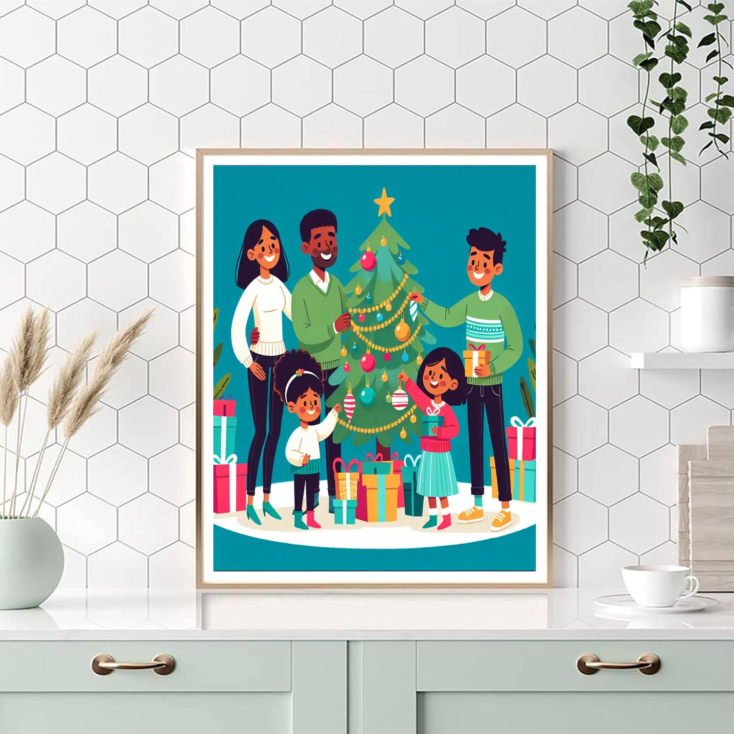 Holiday Happiness Painting Number Kit