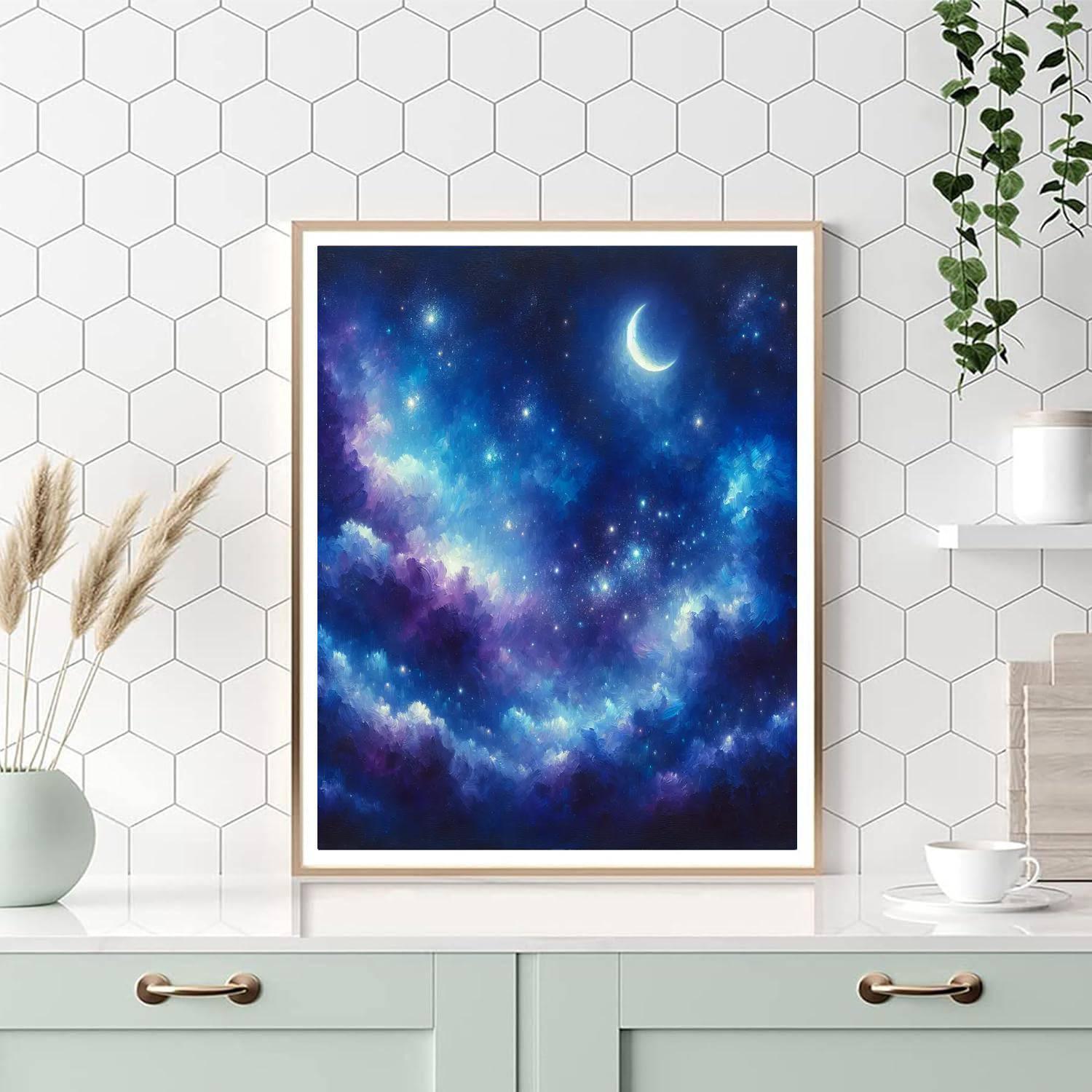 Ethereal Starry Night Painting Number Kit