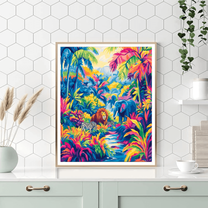 Franz Marc Inspired Golden Safari  Paint By Numbers Kits