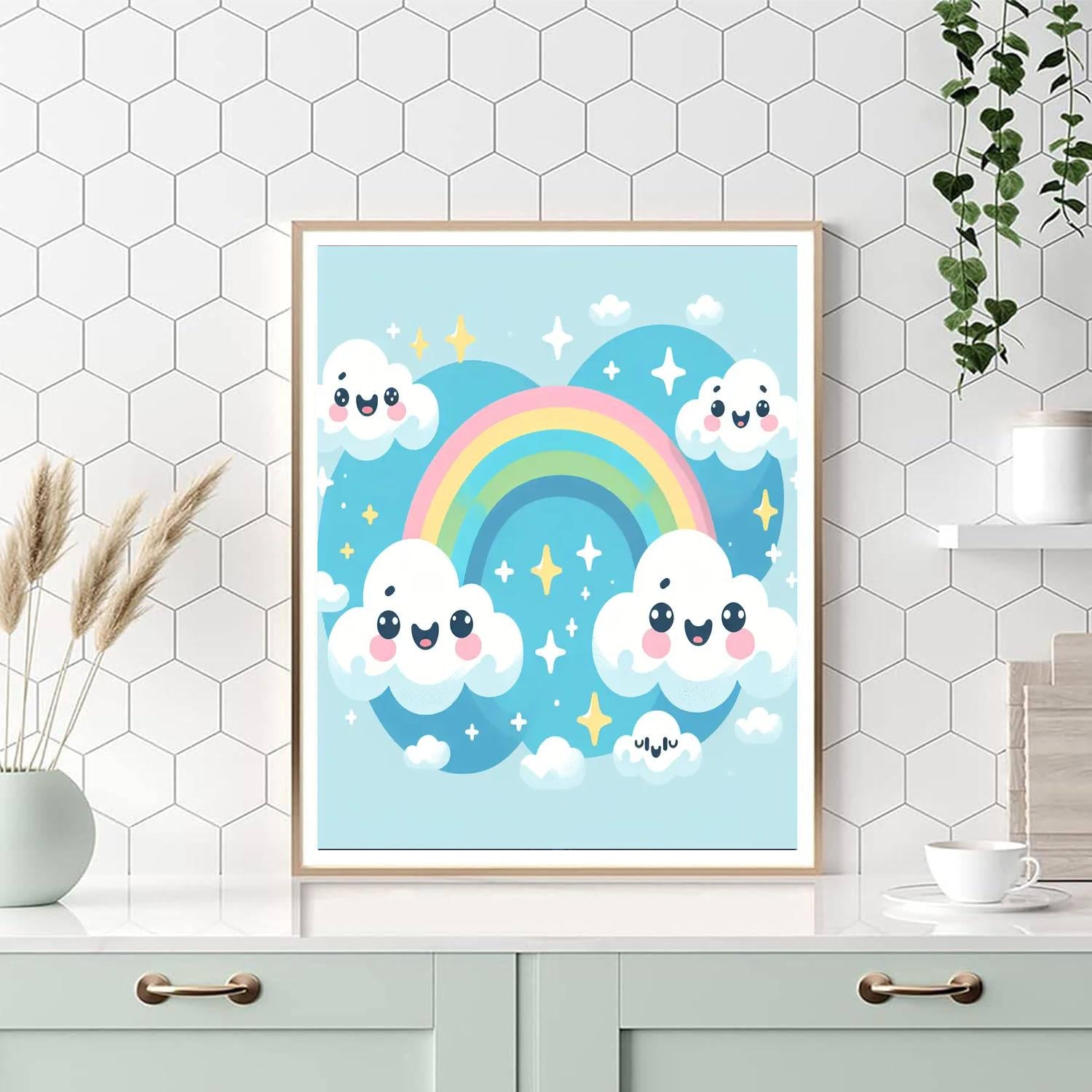 The Happy Cloud Kingdom DIY Paint By Numbers