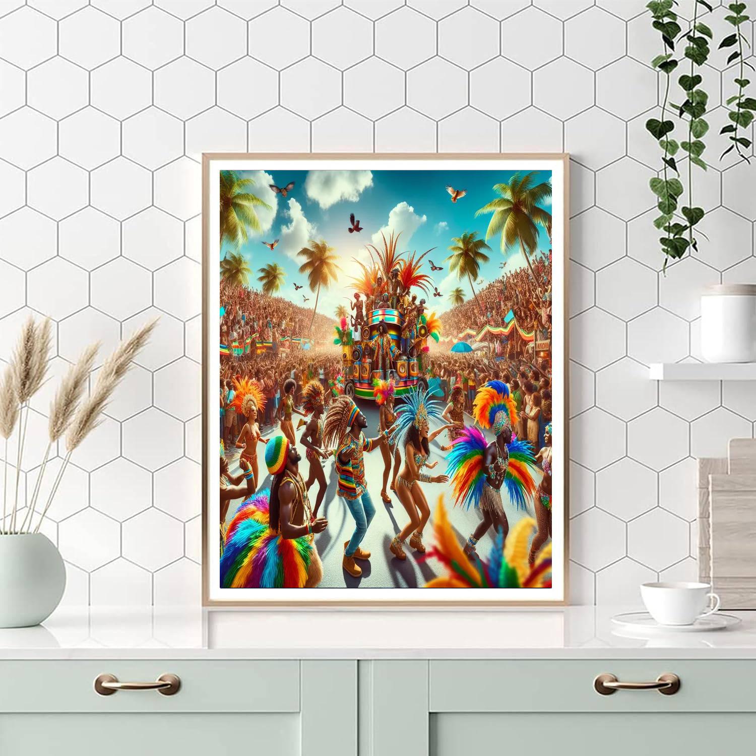 Saint Lucia Carnival - Saint Lucia Paint By Numbers Art