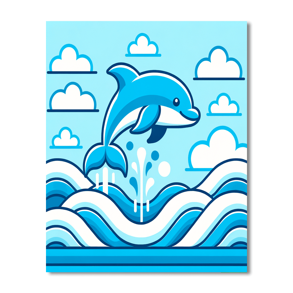 Jumping Dolphin Painting By Numbers Kit