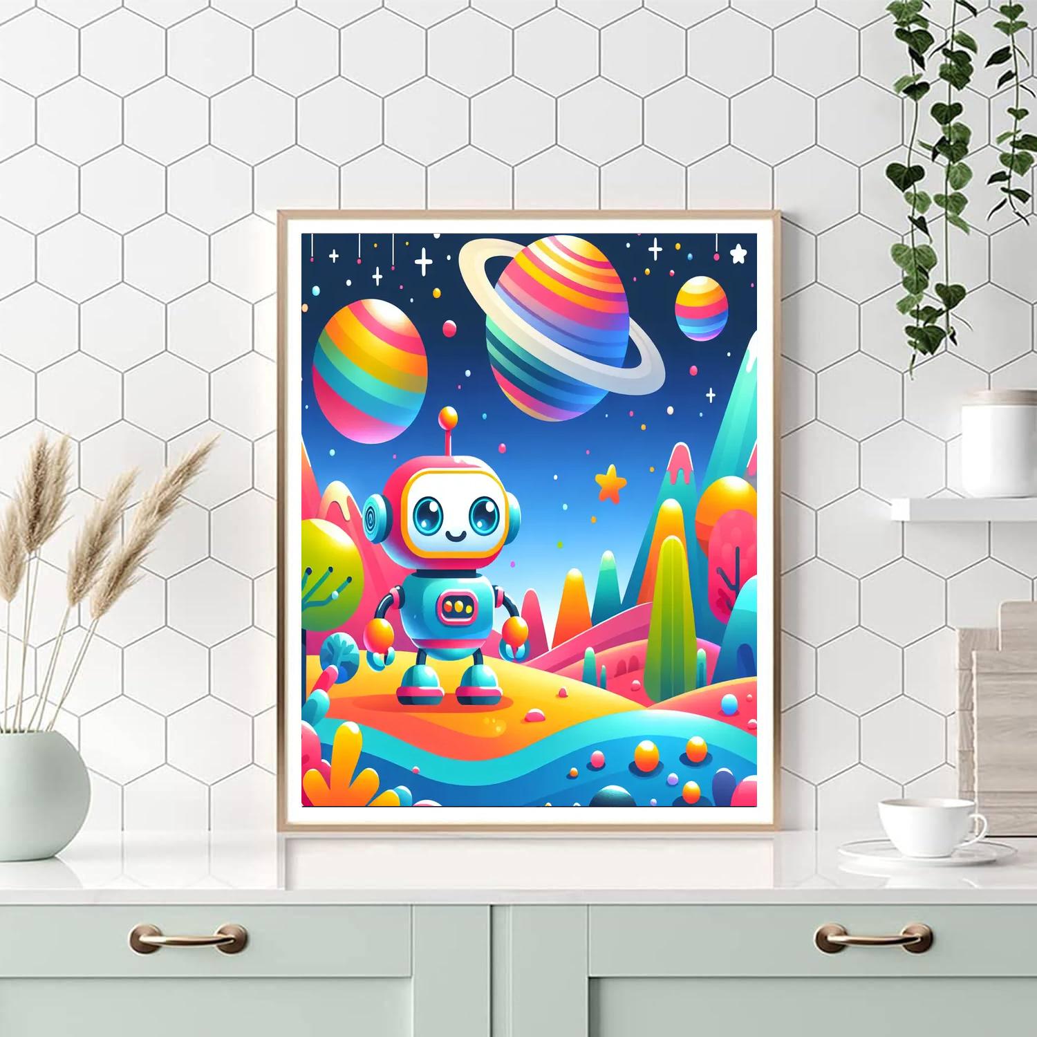 Robotic Explorers Adventure Paint By Numbers Kits